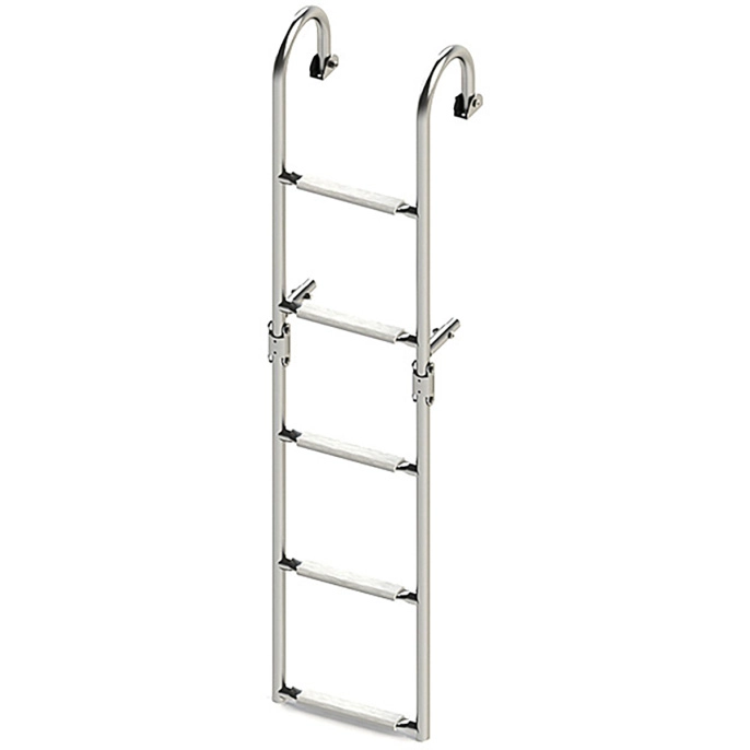 Трап складной с горизонтальным креплением 5 белых ступени 270 мм (040180WT)